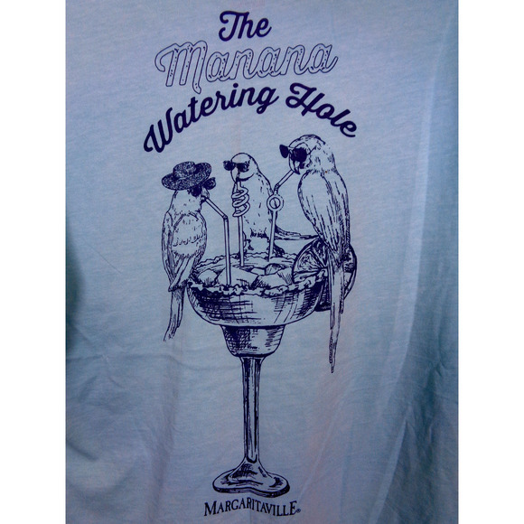 Margaritaville Short Sleeve T-Shirt Aruba‎ Blue The Manana Watering Hole Mens S - Picture 4 of 7
